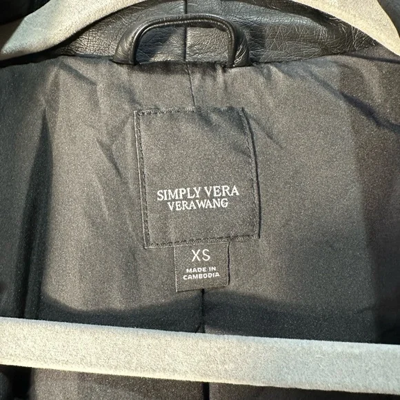 NWOT women’s Simply Vera Vera Wang Moto jacket SZ XS - Picture 5 of 7